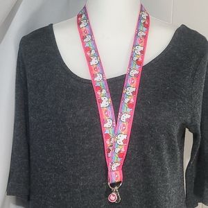 Hello kitty long lanyard with charm